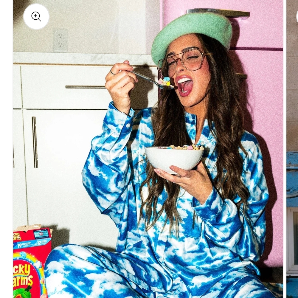 Dressed in LALA Blue Tie-Dye Pajama Set